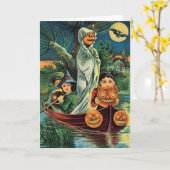 Vintage Halloween on the Lake, Karte (Gelbe Blume)