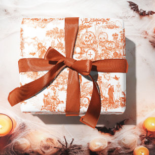 Vintage-Halloween-Oranges Weihnachtspapier Geschenkpapier