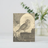 Vintage Halloween Owl Postkarten (Stehend Vorderseite)