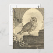 Vintage Halloween Owl Postkarten (Vorne/Hinten)