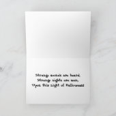 Vintage Halloween Owls und Jack o' Lanterncard Karte (Innenseite)