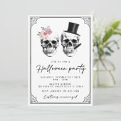 Vintage Halloween-Party Einladung (Stehend Vorderseite)