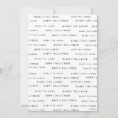 Vintage Halloween-Party Einladung (Rückseite)