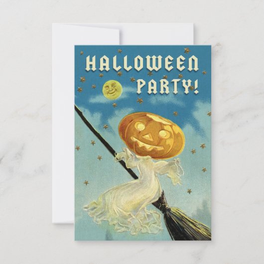 Vintage Halloween-Party-Einladung Einladung (Vorderseite)