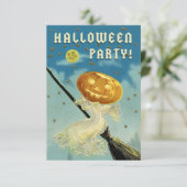 Vintage Halloween-Party-Einladung Einladung (Stehend Vorderseite)