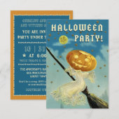 Vintage Halloween-Party-Einladung Einladung (Vorne/Hinten)