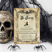 Vintage Halloween-Party-Einladung | Gothic Haunte