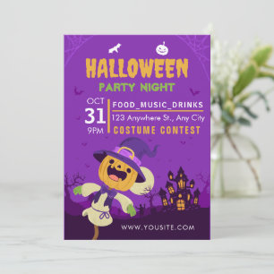 Vintage Halloween-Party-Einladung, Kostüm-Party  Einladung