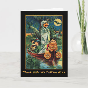 Vintage-Halloween-Party-Einladung mit blutigem Tex Einladung
