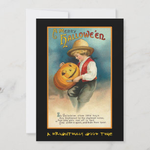 Vintage-Halloween-Party-Einladung mit blutigem Tex Einladung