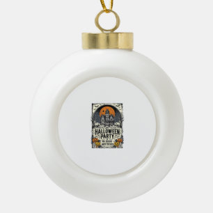 Vintage-Halloween-Party Keine Tricks, nur Leckerli Keramik Kugel-Ornament
