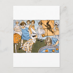 Vintage Halloween-Party Postkarte