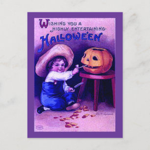 Vintage Halloween-Party-Postkarte Postkarte