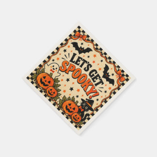Vintage-Halloween-Party-Servietten | Lasst uns gru Serviette