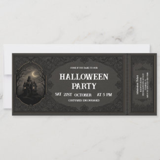 Vintage Halloween-Party-Ticket-Einladung Einladung