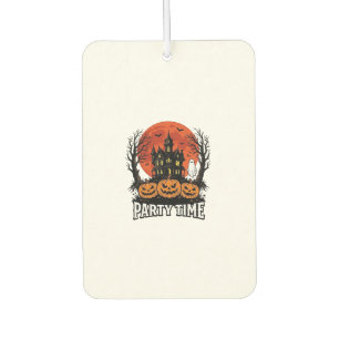 Vintage-Halloween-Party-Time-Geist-Kürbis-Shirt_1 Autolufterfrischer