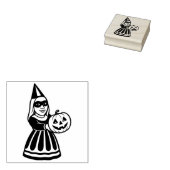 Vintage Halloween Party Woman Rubber Stamp Gummistempel (Stempel)