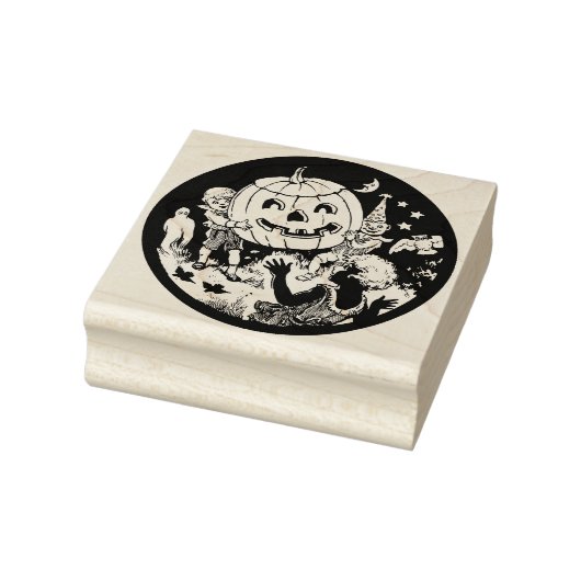 Vintage Halloween-Partys Gummistempel (Stempel)