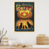 Vintage Halloween Poster (Küche)