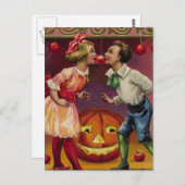 Vintage Halloween Postkarte (Vorne/Hinten)