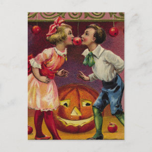 Vintage Halloween Postkarte