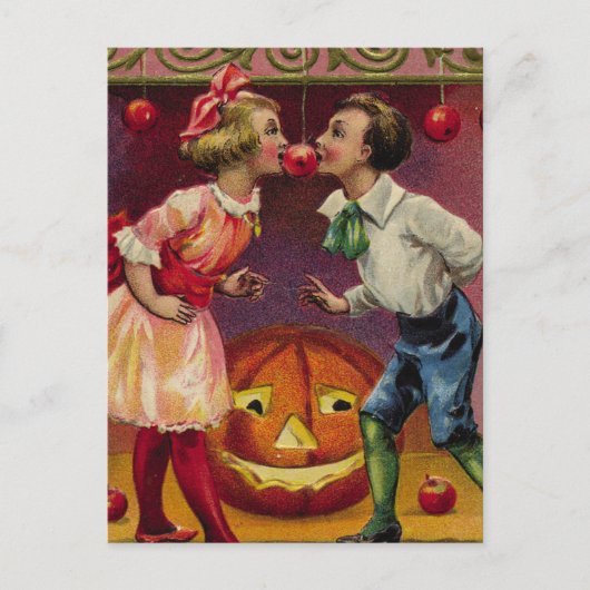 Vintage Halloween Postkarte (Vorderseite)