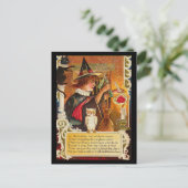 Vintage Halloween Postkarte (Stehend Vorderseite)
