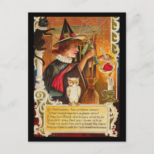 Vintage Halloween Postkarte