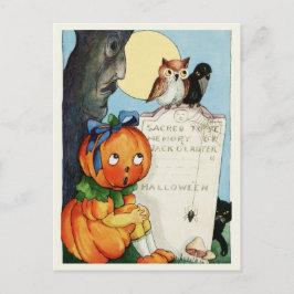 Vintage Halloween Postkarte