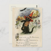 Vintage Halloween Postkarte (Vorne/Hinten)
