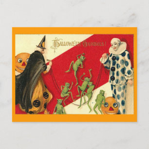 Vintage Halloween Postkarte