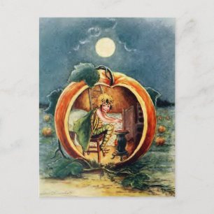 Vintage Halloween Postkarte