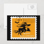 Vintage Halloween Postkarte (Vorne/Hinten)