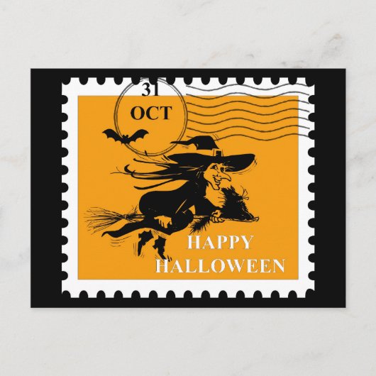 Vintage Halloween Postkarte (Vorderseite)