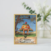 Vintage Halloween Postkarte (Stehend Vorderseite)