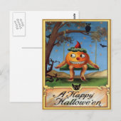 Vintage Halloween Postkarte (Vorne/Hinten)