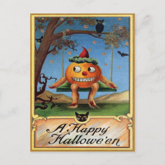 Vintage Halloween Postkarte
