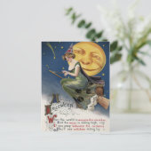 Vintage Halloween Postkarte (Stehend Vorderseite)