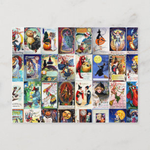 Vintage Halloween Postkarte