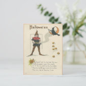 Vintage Halloween Postkarte (Stehend Vorderseite)