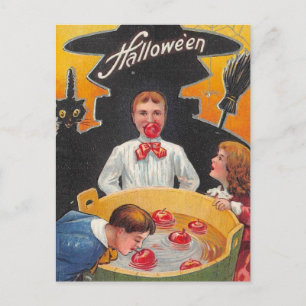 Vintage Halloween Postkarte