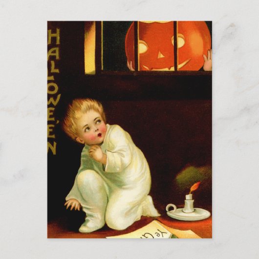 Vintage Halloween Postkarte (Vorderseite)