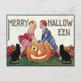 Vintage Halloween Postkarte