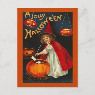Vintage Halloween Postkarte