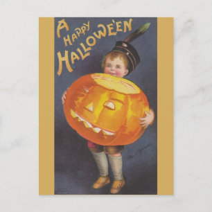 Vintage Halloween Postkarte