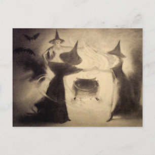 Vintage Halloween Postkarte