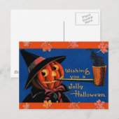 Vintage Halloween Postkarte (Vorne/Hinten)
