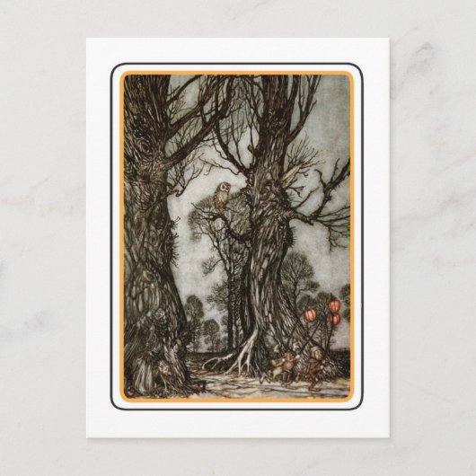 Vintage Halloween Postkarte (Vorderseite)