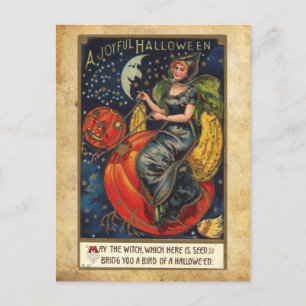 Vintage Halloween Postkarte