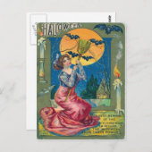 Vintage Halloween Postkarte (Vorne/Hinten)